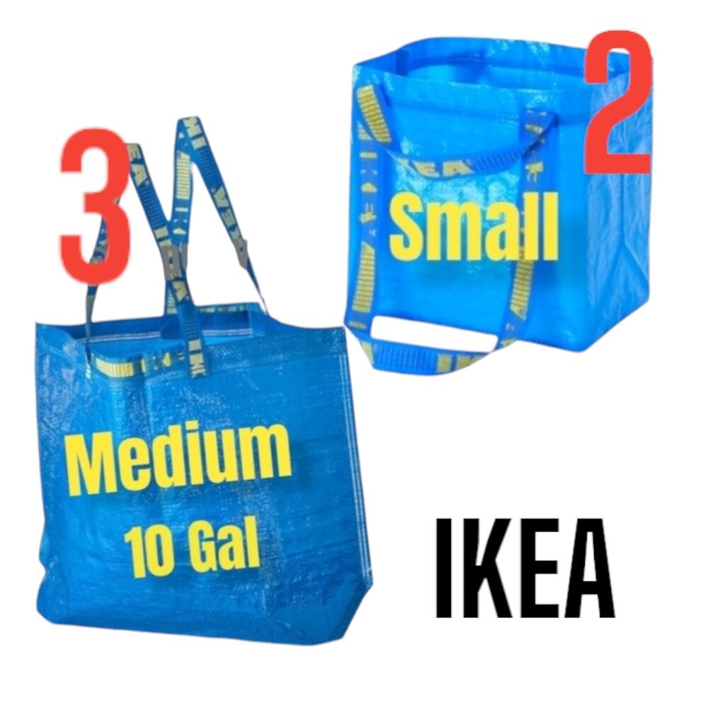 IKEA Frakta - 3 Medium - 2 Bratby Small Tote Bags